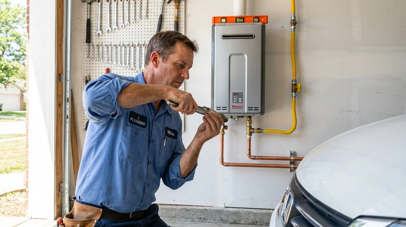 Tankless water heater installation by a Johns Plumbing LLC plumber in Inverness